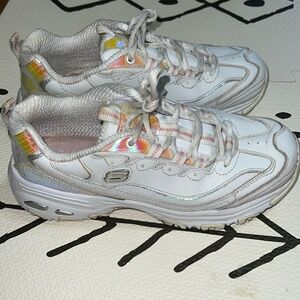 Skechers D lites white and metallic women’s size 8.5